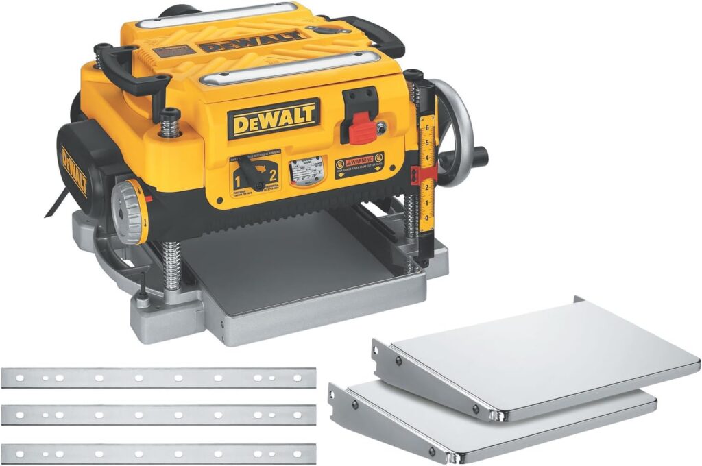 DEWALT Thickness Planer, 13-inch 3 Knife for Larger Cuts, 20,000 RPM Motor (DW735X)