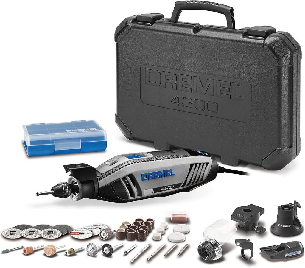 Dremel 4300-5/40 High Performance Rotary Tool Kit with LED Light- 5 Attachments  40 Accessories- Engraver, Sander, and Polisher- Perfect for Grinding, Cutting, Wood Carving, Sanding, and Engraving