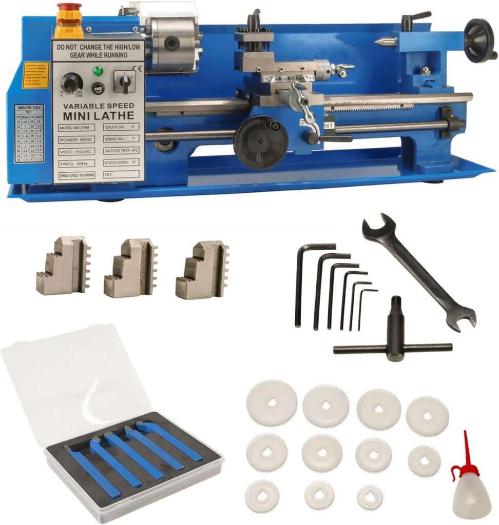 Shop the Erie Tools Mini Metal Milling Lathe for power, precision, and versatility. Click this link for a complete review. Variable Speed 2500 RPM  Digital Readout with 5 pc. Cutter Kit