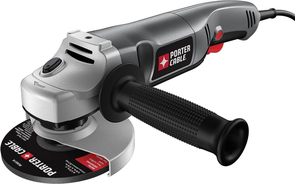 PORTER-CABLE Angle Grinder Tool, 4-1/2-Inch, 7.5-Amp (PC750AG), Grey,black