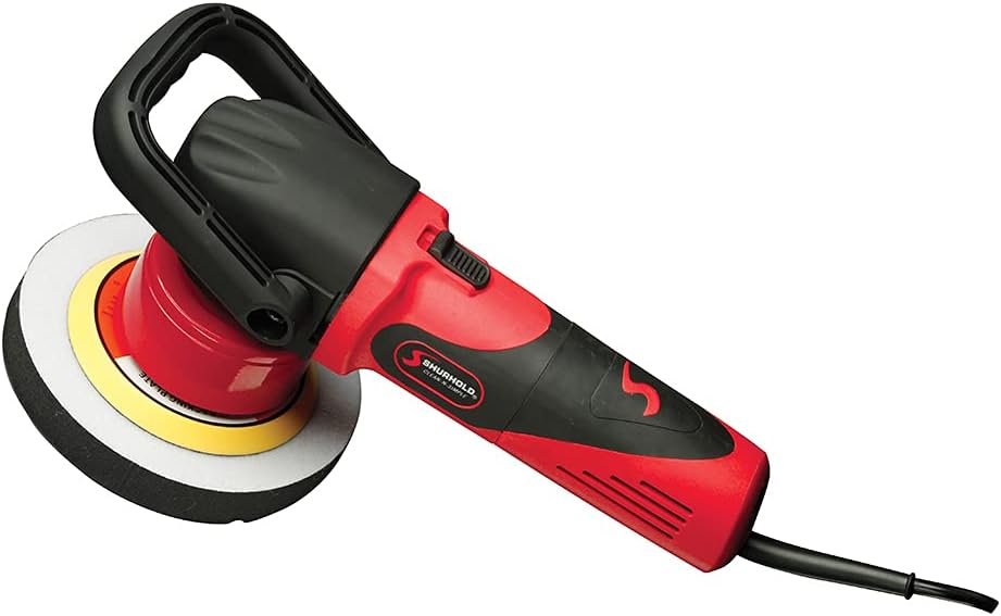 Shurhold 3100 Dual Action Polisher Buffer, Car Buffer and Boat Polishing Machine with Standard Side Handle and 20ft Long Power Cord, 2,500-6,500 OPM,Red,Black
