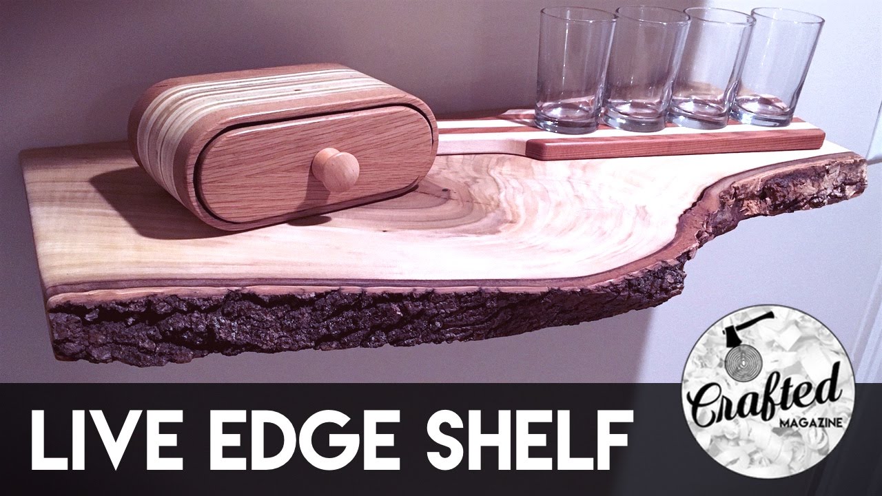 How to Build Simple Live-Edge Shelves