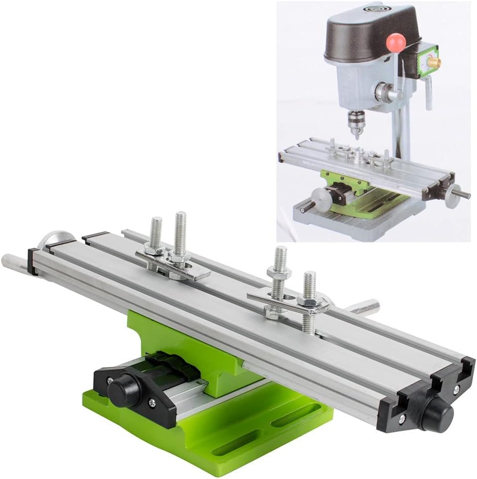 Industool Mini Milling Machine, Multifunction Worktable Milling Machine Compound Multi - function Milling Machine with Cross Sliding Table Vise for DIY Lathe Bench Drill