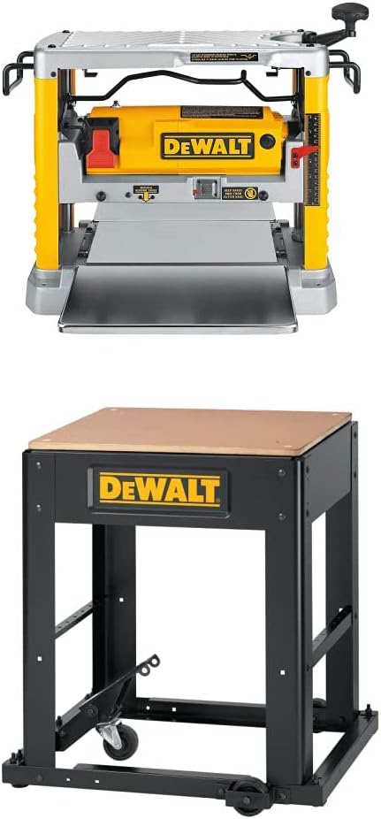 DEWALT DW734 15 Amp 12-1/2-Inch Benchtop Planer with Planer Stand with Integrated Mobile Base