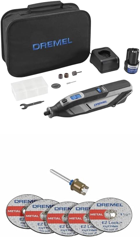 Dremel 8240 12V Cordless Rotary Tool Kit with Variable Speed and Comfort Grip - Includes 2AH Battery Pack, Charger, 5 Accessories  Wrench, Tool Fabric Carry Bag, and Instruction Manual