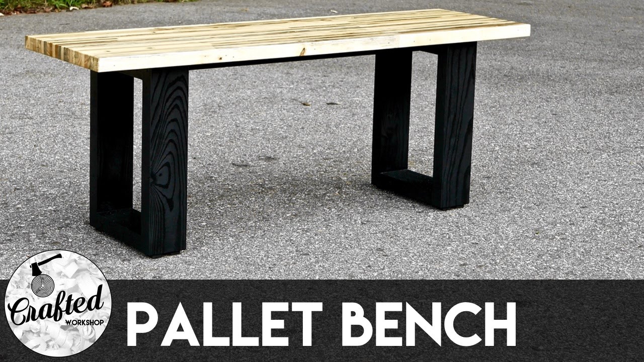 How To Build A Modern Pallet Wood Bench | Crafted Workshop