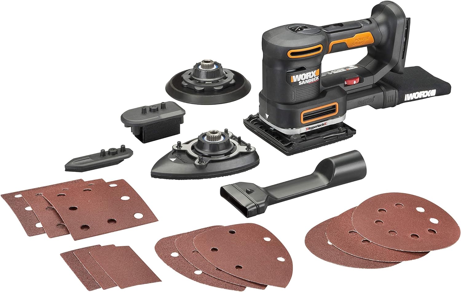 Worx WX820L.9 20V Power Share Sandeck 5 in 1 Cordless Multi Sander